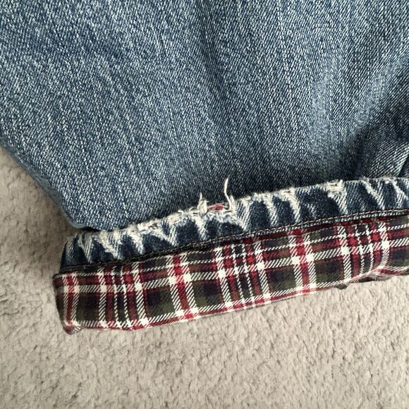 Eddie Bauer Fleece Lined Jeans Mens 38 X 32 Relaxed Fit Denim Outdoor Hunting - Picture 15 of 16